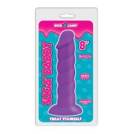 Dildo de Silicona Rock Candy Suga Daddy 8 Pulgadas Púrpura