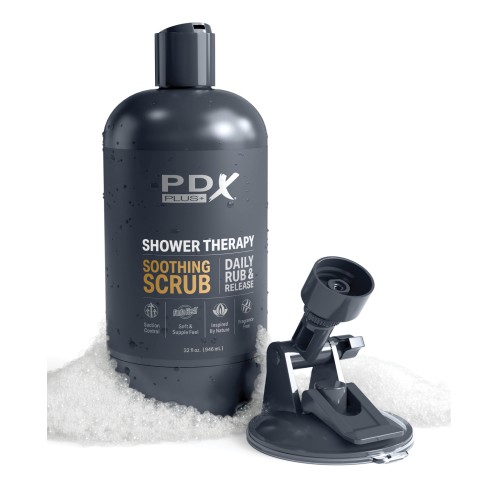 PDX Plus Shower Therapy Soothing Scrub Brown