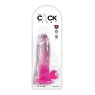 King Cock Clear Pene con Testículos Rosa