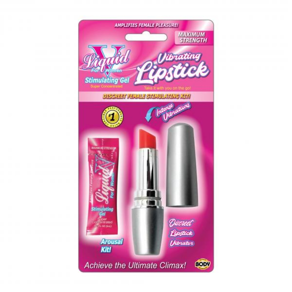 Liquid V Vibrating Lipstick Kit - Mini Clitoral Massager