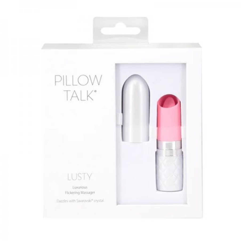 Pillow Talk Lusty Flickering Massager W/ Crystal Pink