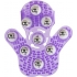 Roller Balls Massager Purple Massage Glove