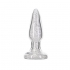 Pillow Talk Fancy Glass Anal Plug - Translucent