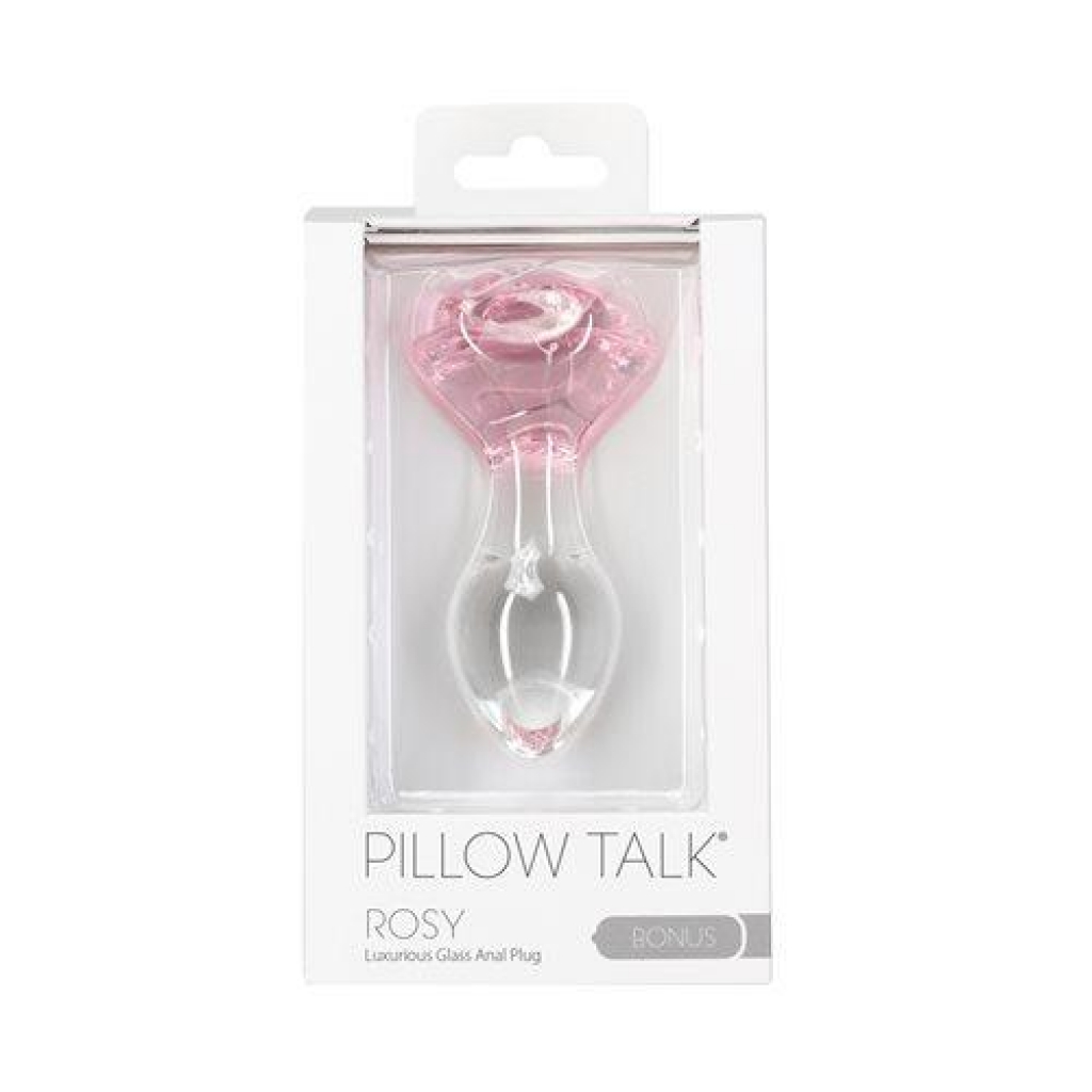 Pillow Talk Rosy Flower Glass Anal Plug - Luxurious Pleasure