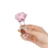 Pillow Talk Rosy Flower Glass Anal Plug - Luxurious Pleasure