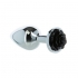 Lux Active Black Rose - 3.5in Metal Butt Plug Medium