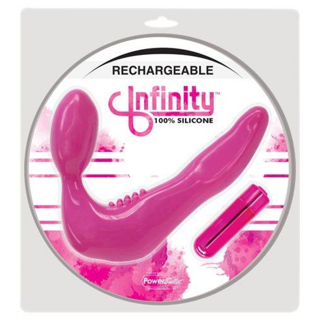 Rechargeable Infinity Strapless Strap-On - Pink