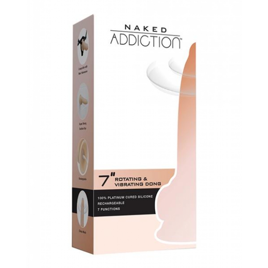 Naked Addiction 7in Rotating & Vibrating Dong