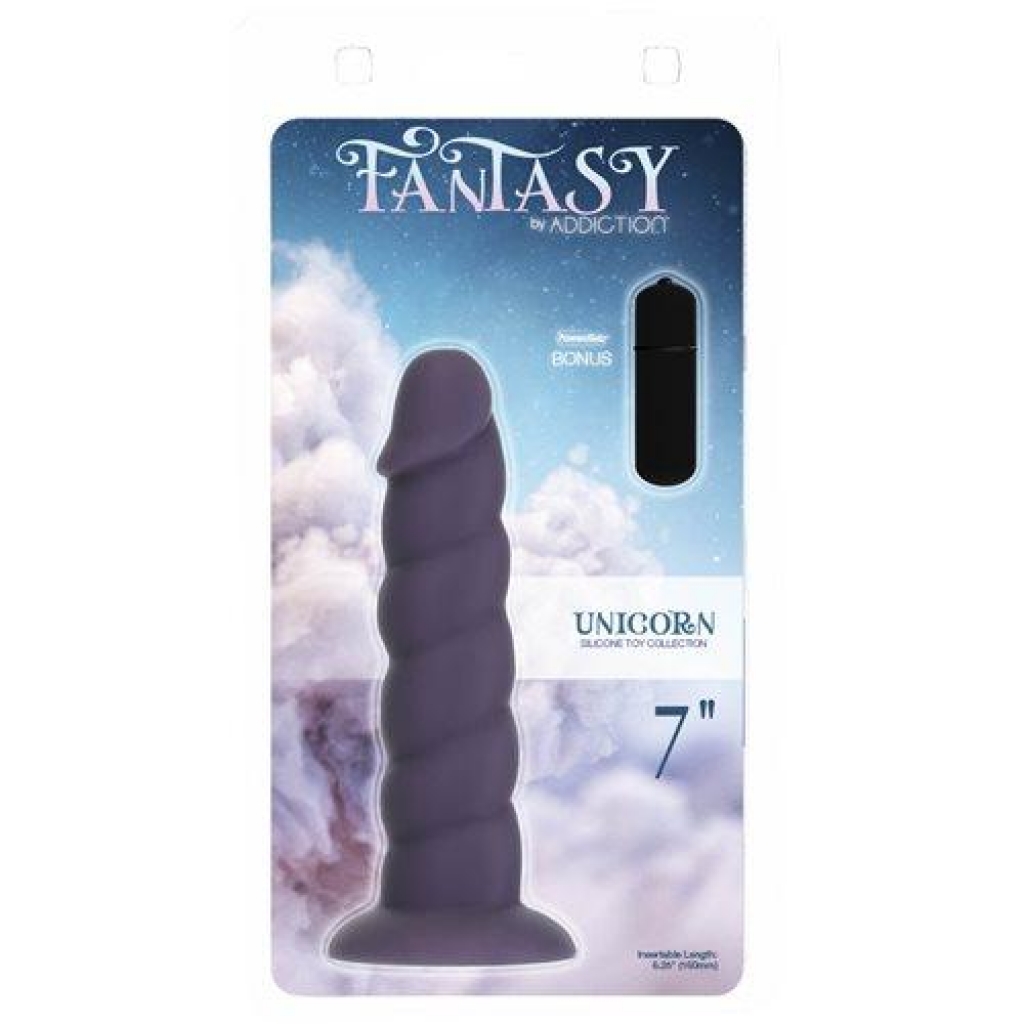 Fantasy Addiction 7in Unicorn - Purple W/ Bullet