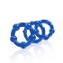 Beaded Penis Ring Set - 3 Pieces, Blue