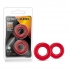 Stay Hard Donut Rings - Red (Pack of 2)