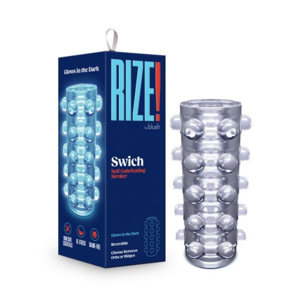 Rize Swich Glow In The Dark Self Lubricating Stroker - Clear