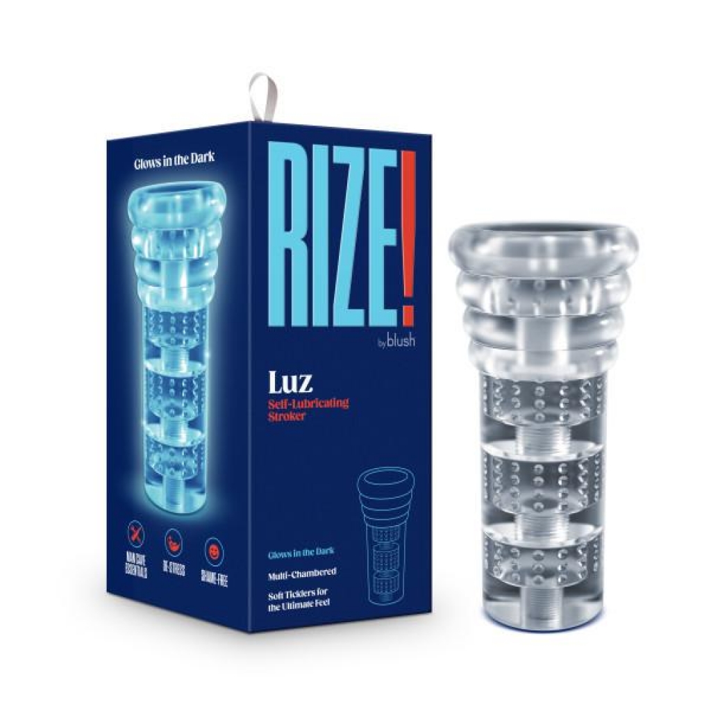 Rize Luz Glow In The Dark Self Lubricating Stroker - Clear