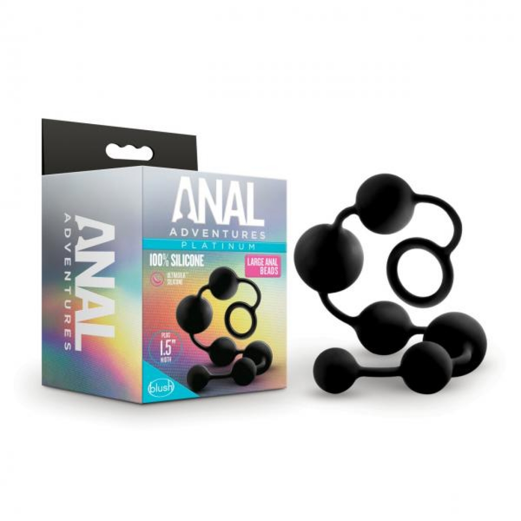 Premium Black Silicone Large Anal Beads for Intense Anal Play