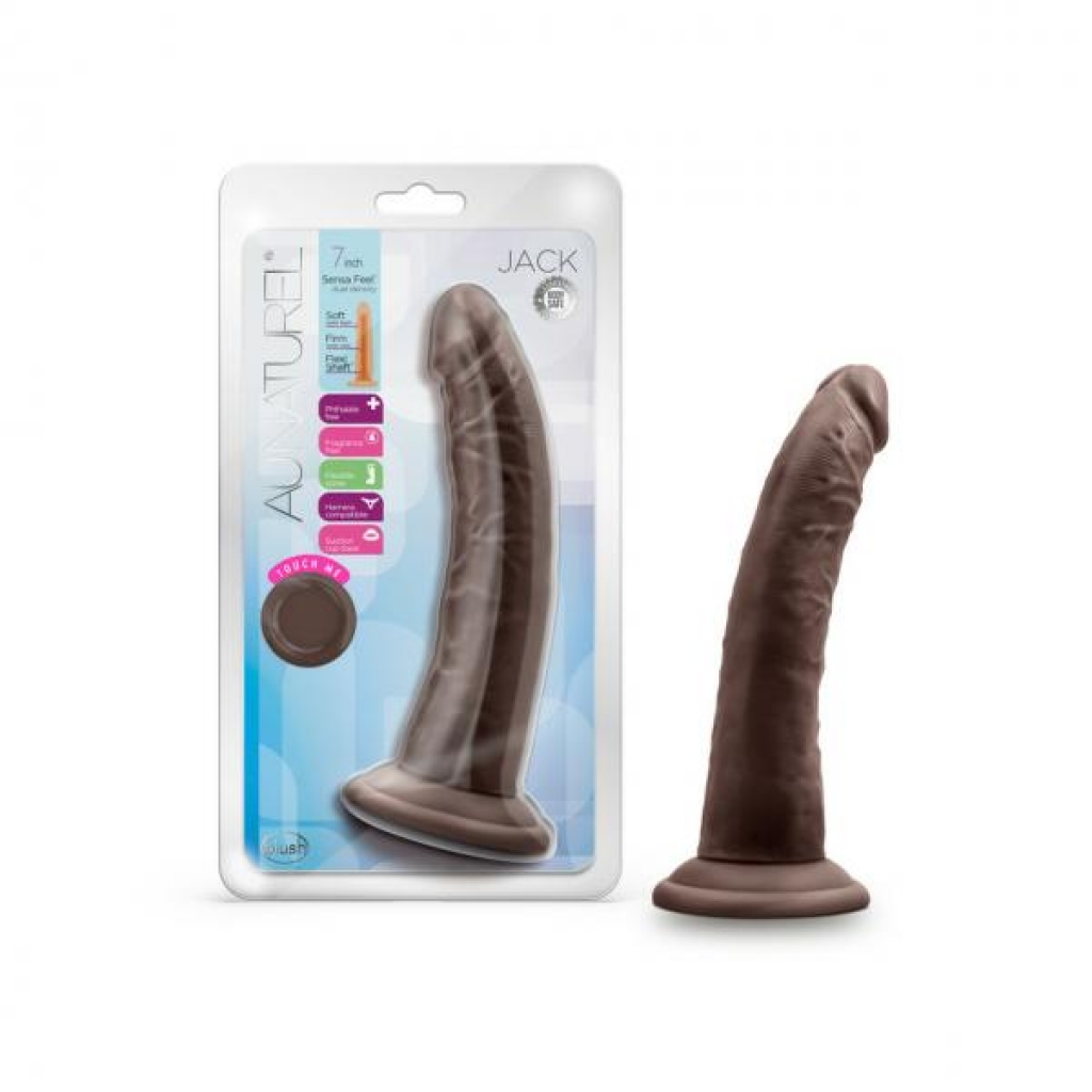 Au Naturel Jack 7-inch Dildo - Chocolate