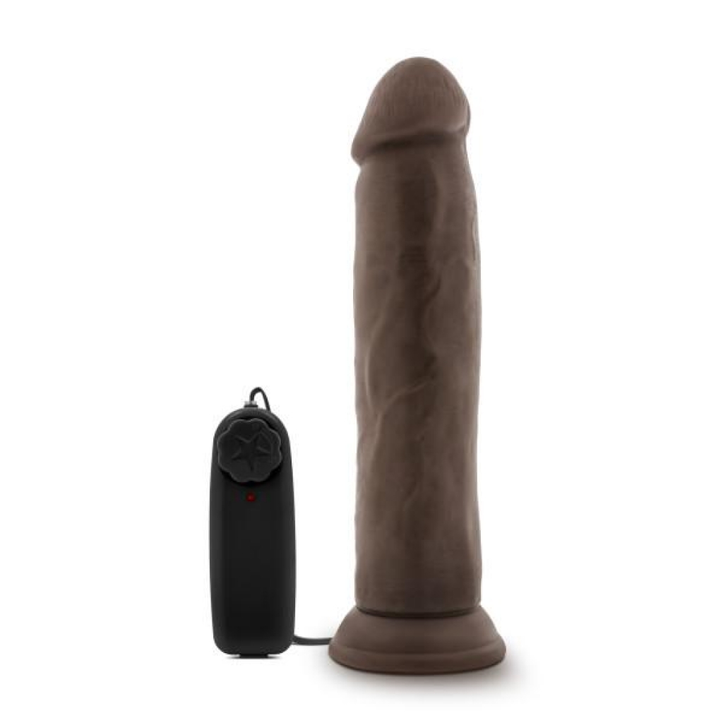 Dr. Skin Dr. Throb 9.5 inches Vibrating Penis with Suction Cup - Brown