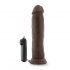 Dr. Skin Dr. Throb 9.5 inches Vibrating Penis with Suction Cup - Brown