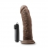 Dr. Joe 8-Inch Vibrating Penis with Suction Cup - Chocolate Brown