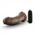 Dr. Joe 8-Inch Vibrating Penis with Suction Cup - Chocolate Brown