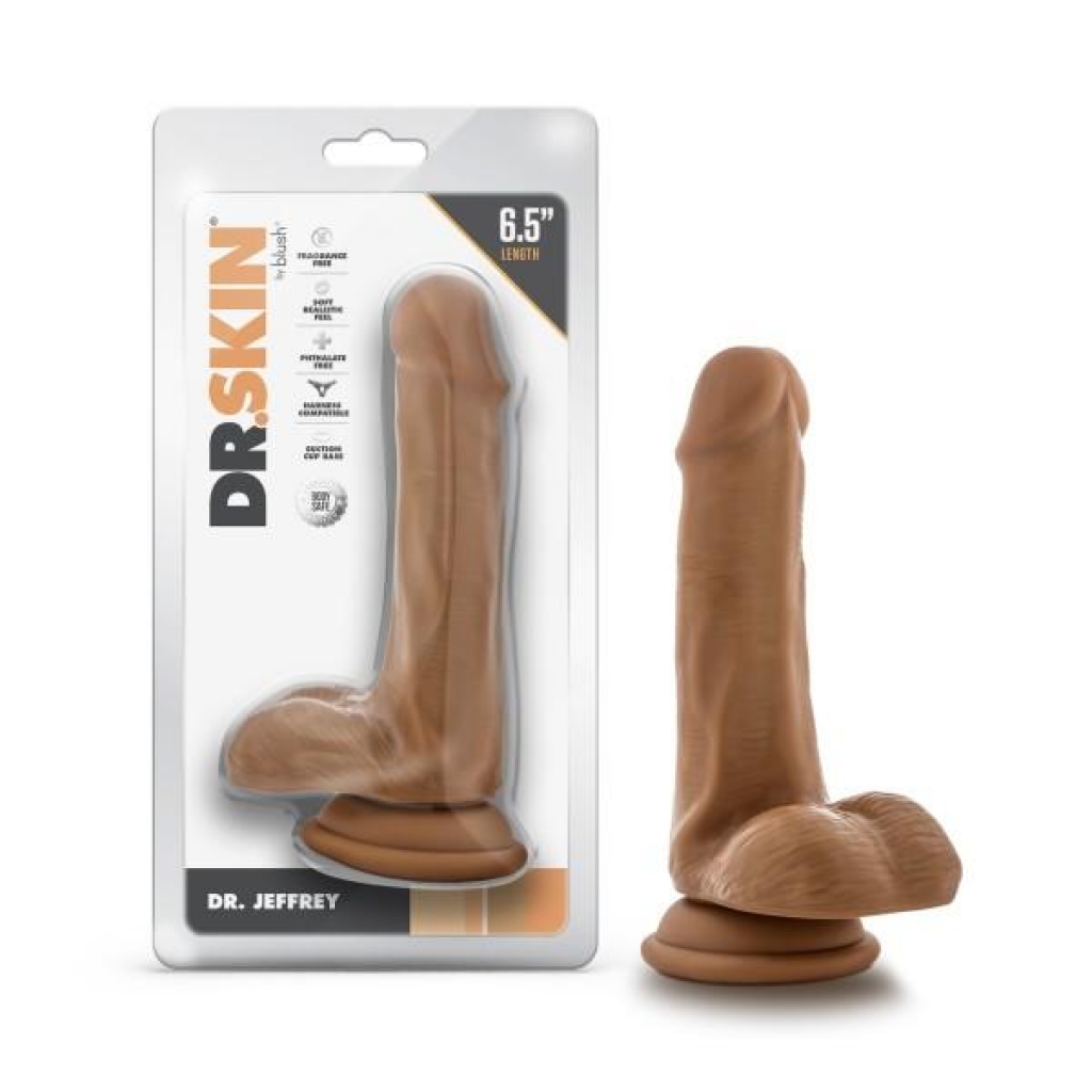 Dr. Skin Dr. Jeffrey 6.5in Dildo With Balls - Tan