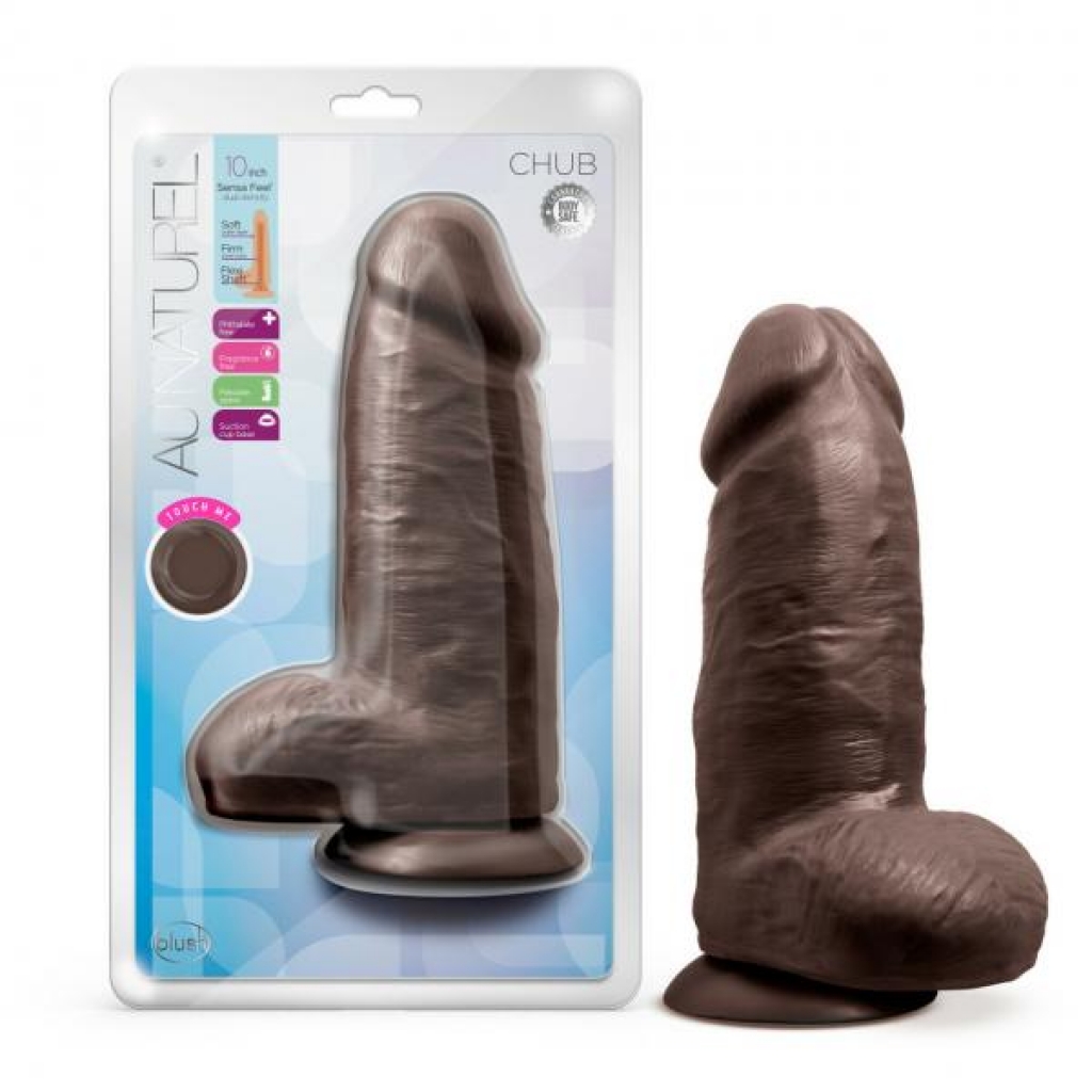 Au Naturel Chub 10in Dildo Chocolate