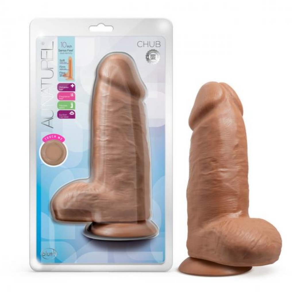 Au Naturel Chub Dildo - 10 Inches Mocha