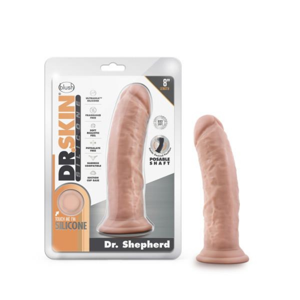 Dr. Skin Dr. Shepherd 8in Dildo with Suction - Vanilla