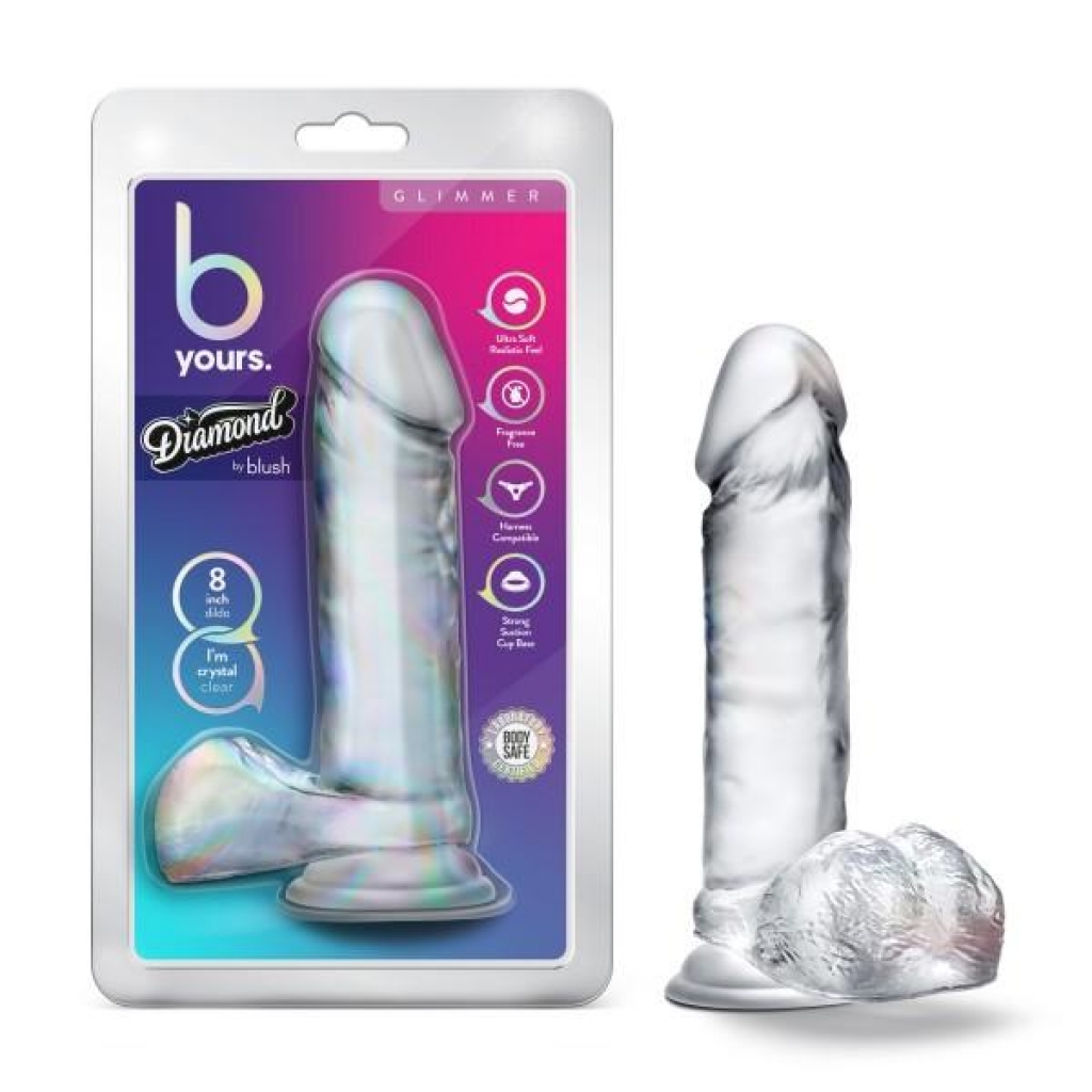 B Yours Diamond Glimmer Dildo - Clear