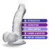 B Yours Diamond Sparkle Clear Dildo - Harness Compatible