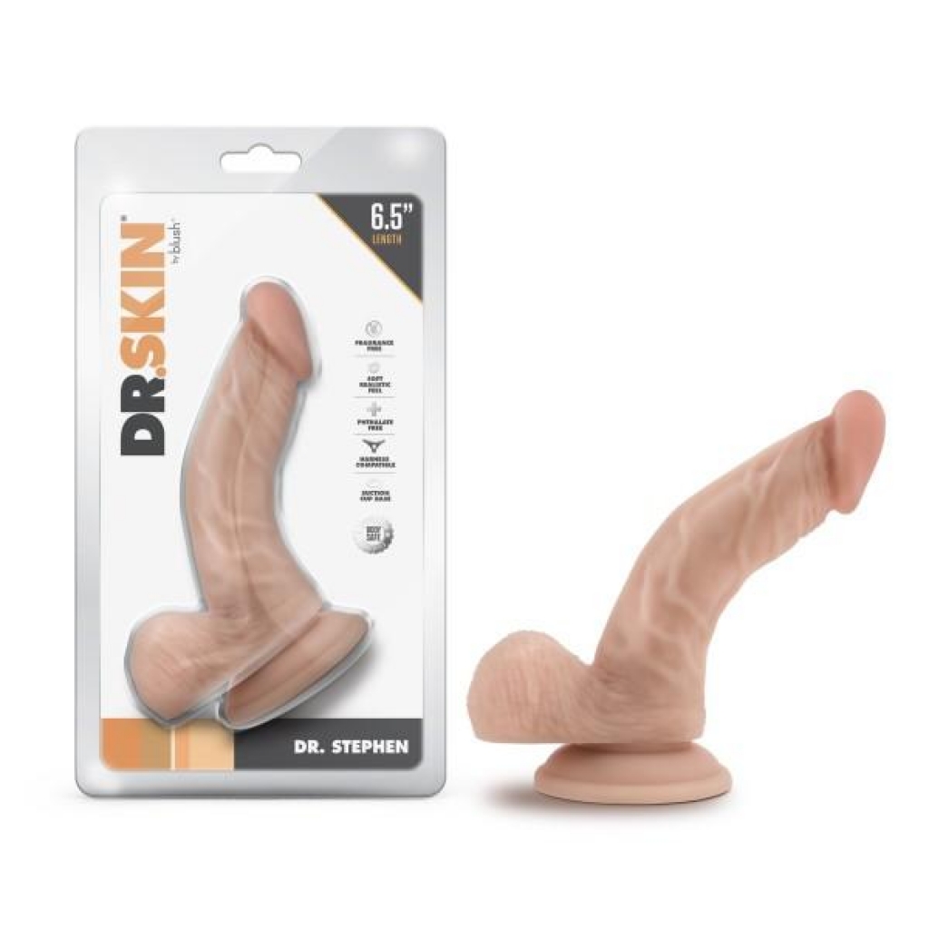 Dr. Skin Dr. Stephen 6.5in Dildo with Balls in Beige