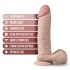 Dr Skin Plus 9in Thick Posable Dildo W/ Balls - Realistic Pleasure Tool