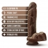 Dr. Skin Plus 9-Inch Thick, Posable Dildo with Balls - Chocolate