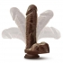 Dr. Skin Plus 9-Inch Thick, Posable Dildo with Balls - Chocolate