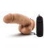 MMA Fighter Vibrating Dildo - 7 inches Mocha