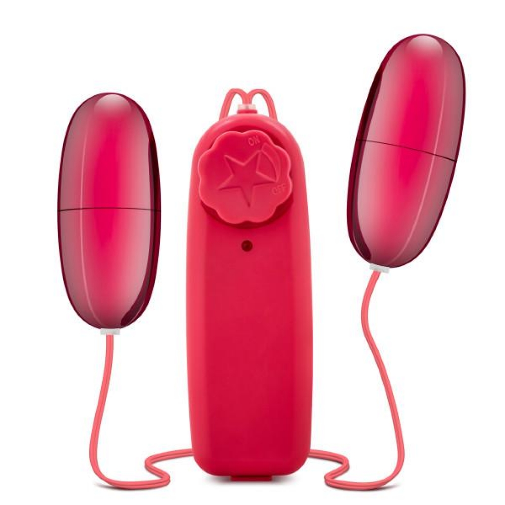 Double Pop Eggs Vibrating Bullet - Cerise Pink