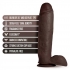 Au Naturel Huge 10in Dildo - Chocolate