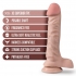 Dr Skin Plus 9in Posable Dildo W/ Balls - Vanilla