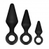 Anal Adventures Platinum Silicone Loop Plug Kit - Black