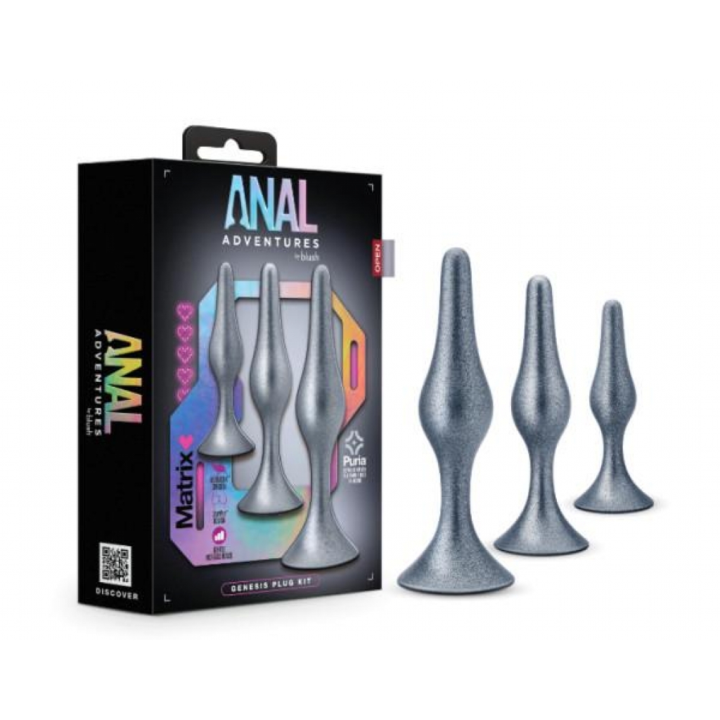 Anal Adventures Matrix Genesis Plug Kit Stellar Silver