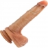 Renaissance Davinci 8 In Sliding Foreskin Dildo Tan