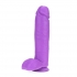 Neon Purple Dual Density Dildo - Realistic Feel