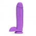 Neon Purple Dual Density Dildo - Realistic Feel