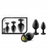 Bling Plugs Training Kit - Black with Rainbow Gems