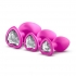 Bling Plugs Training Kit Pink with White Gems