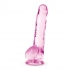 Naturally Yours 8in Rose Crystalline Dildo - Realistic Pleasure