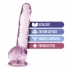 Naturally Yours 8in Rose Crystalline Dildo - Realistic Pleasure