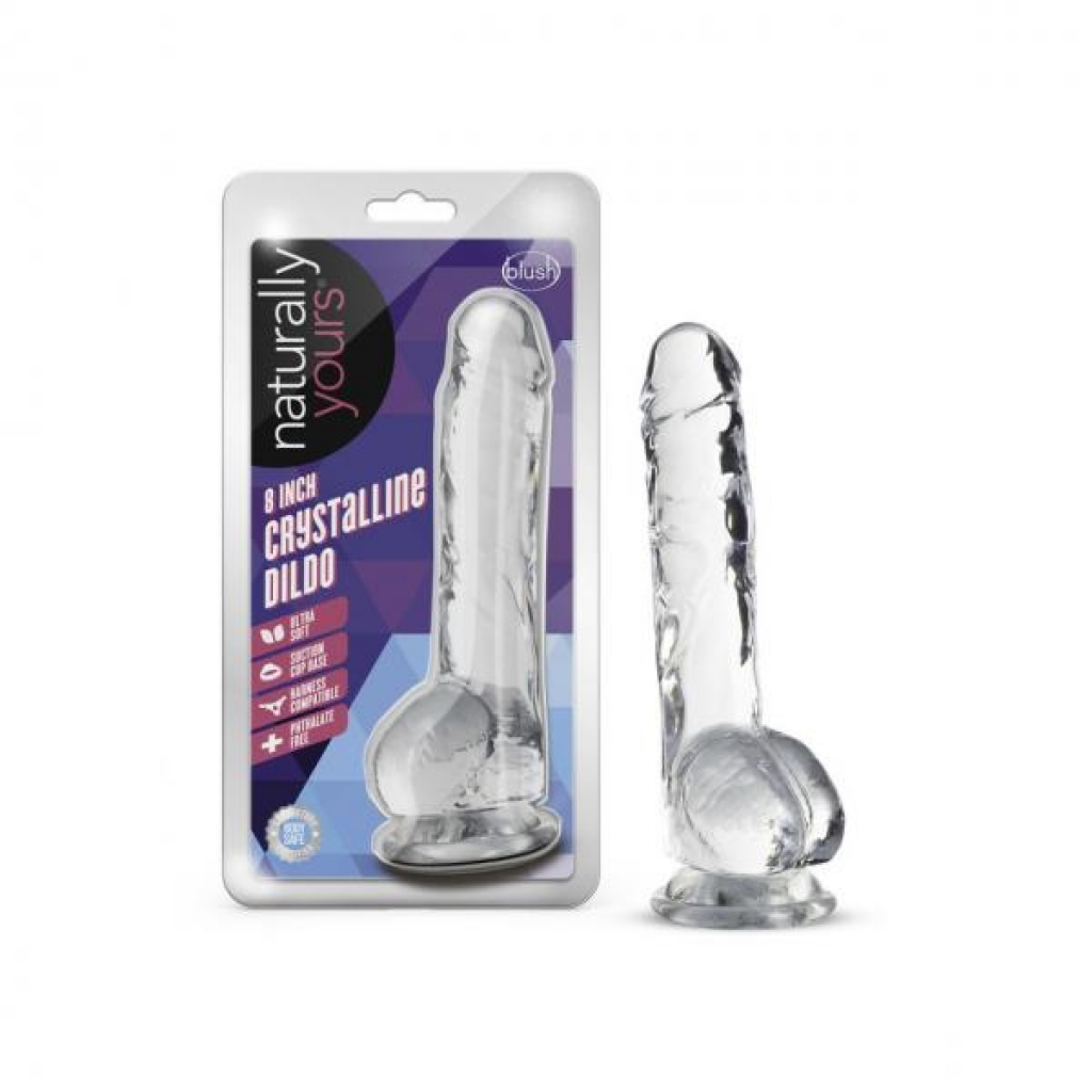 Naturally Yours 8-inch Diamond Crystalline Dildo - Beige