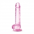 Naturally Yours 7in Rose Crystalline Dildo - Realistic Pleasure