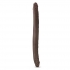 Dr Skin – 16 Inches Double Dildo in Chocolate Brown