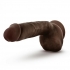 Dr. Skin Glide 8.5in Self-Lubricating Dildo - Chocolate: Realistic Pleasure Experience